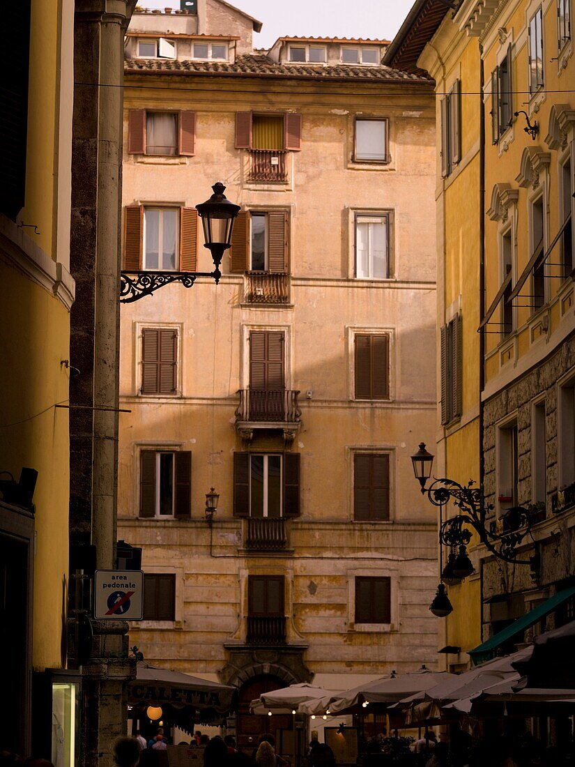 Apartment Houses On Old Town; Rome, Italy