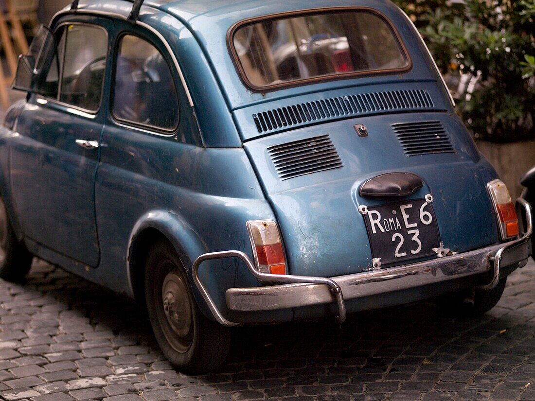 Old-Fashioned Car; Rome, Italy