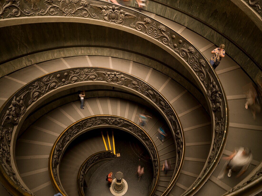 Circular Staircase In Vatican Museaum; Vatican, Rome, Italy