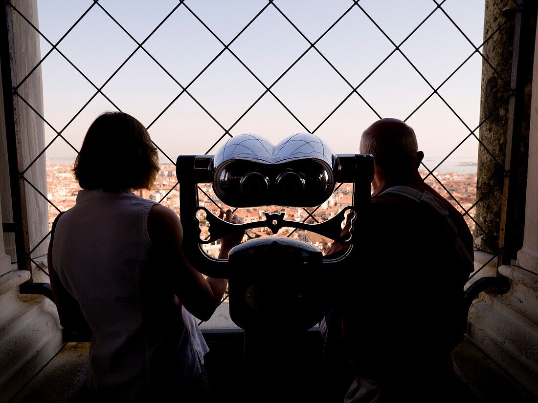 Tourists Looking At View; Venice, Italy