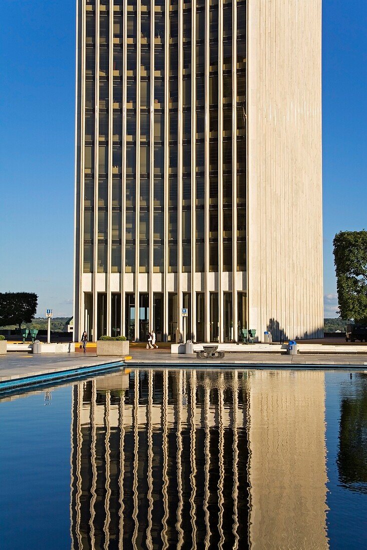 Corning Tower In Empire State Plaza, Part Of State Capitol Complex; Albany, New York, Usa