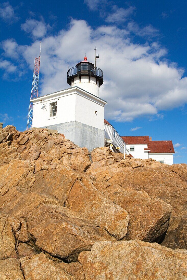 Eastern Point-Leuchtturm; Gloucester, Cape Ann, Großraum Boston, Massachusetts, Usa