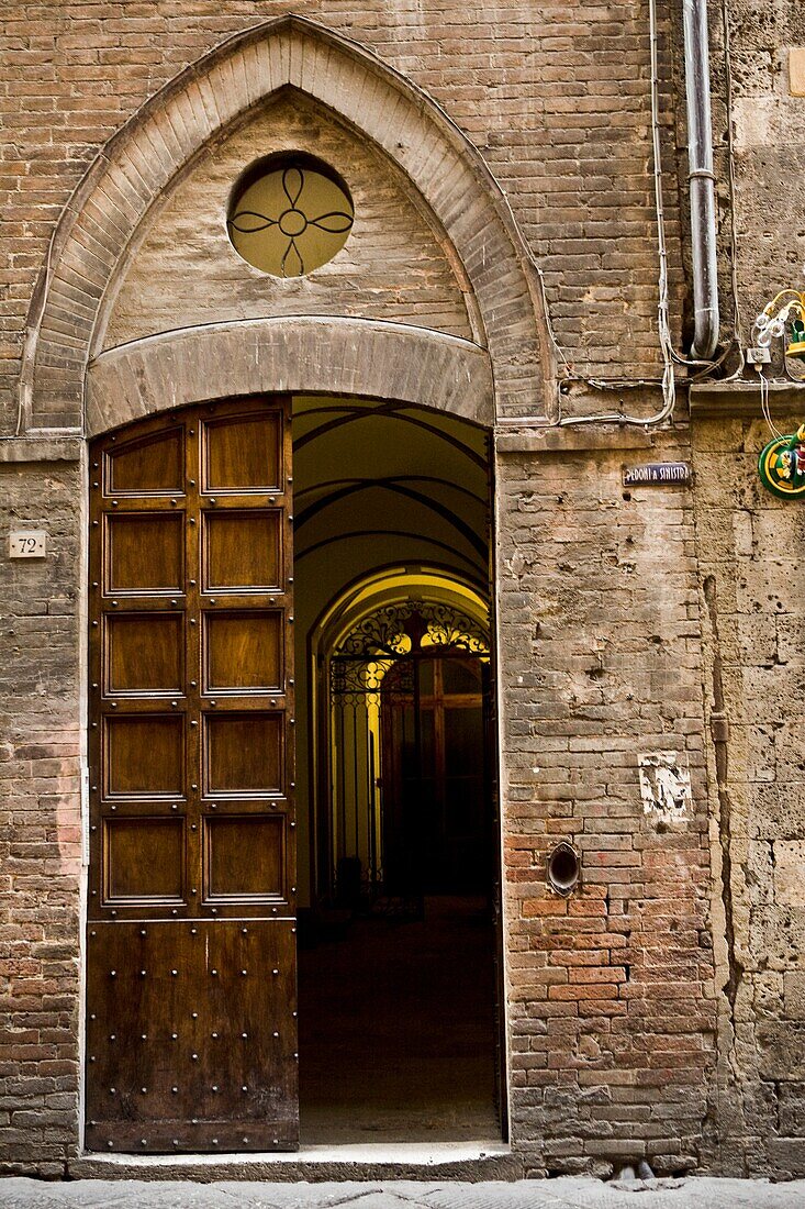Old Building In Siena; Tuscany, Italy