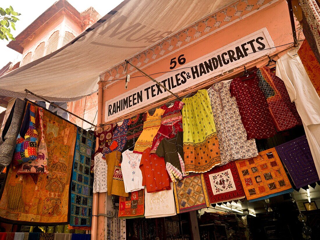 Clothes Display At Market; Jaipur, India