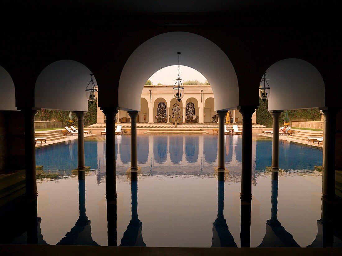 Outside Swimming Pool; Agra, India