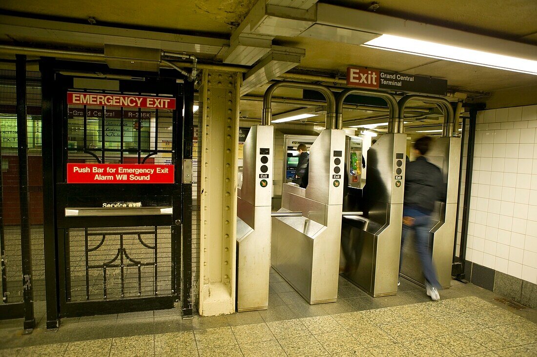 Grand Central Terminal U-Bahn-Ausgang; New York City, Usa