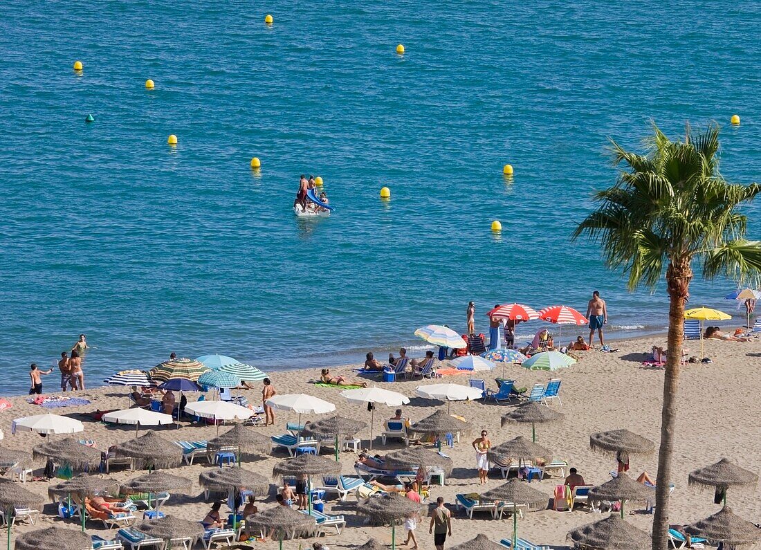 La Carihuela Beach; Torremolinos, Costa Del Sol, Malaga Province, Spain