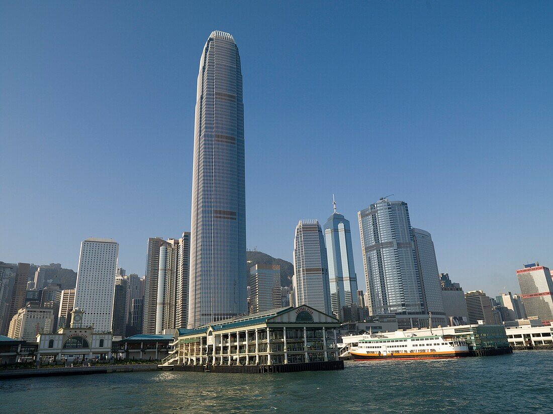 Zwei internationale Finanzzentrumstürme; Hongkong, China