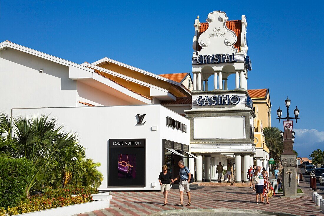 Lokale Architektur; Crystal Casino, Oranjestad, Insel Aruba, Königreich der Niederlande.