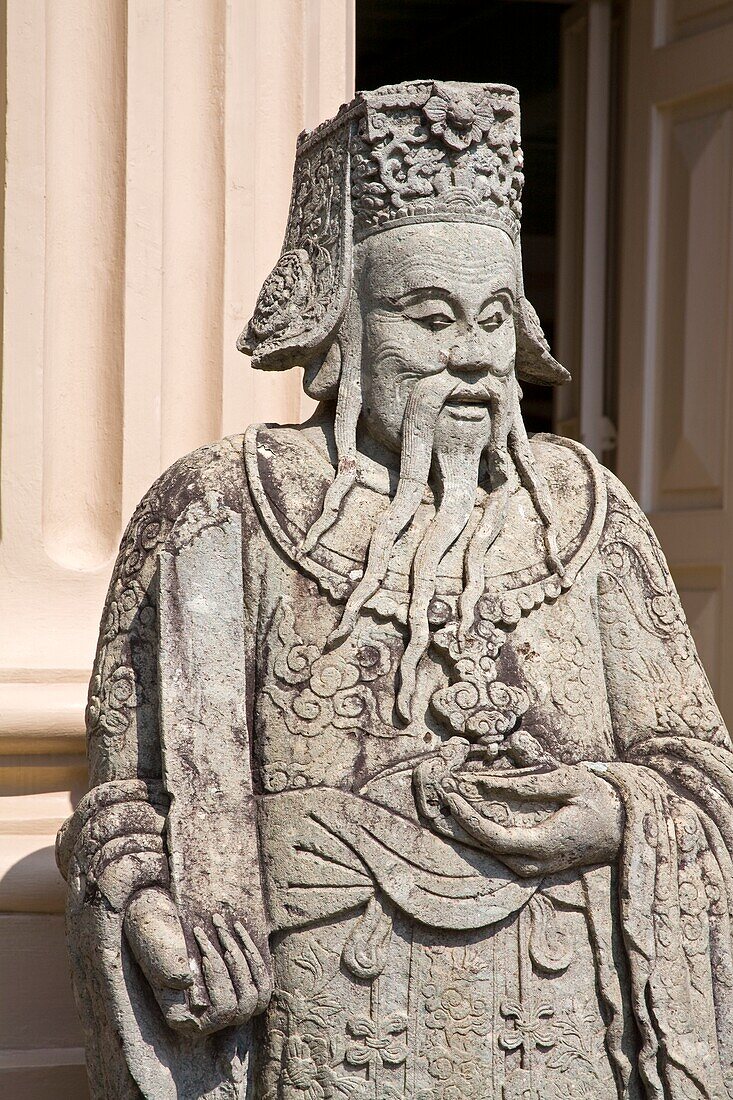 Statue Outside Temple Of The Emerald Buddha Museum At Royal Grand Palace; Bangkok, Thailand