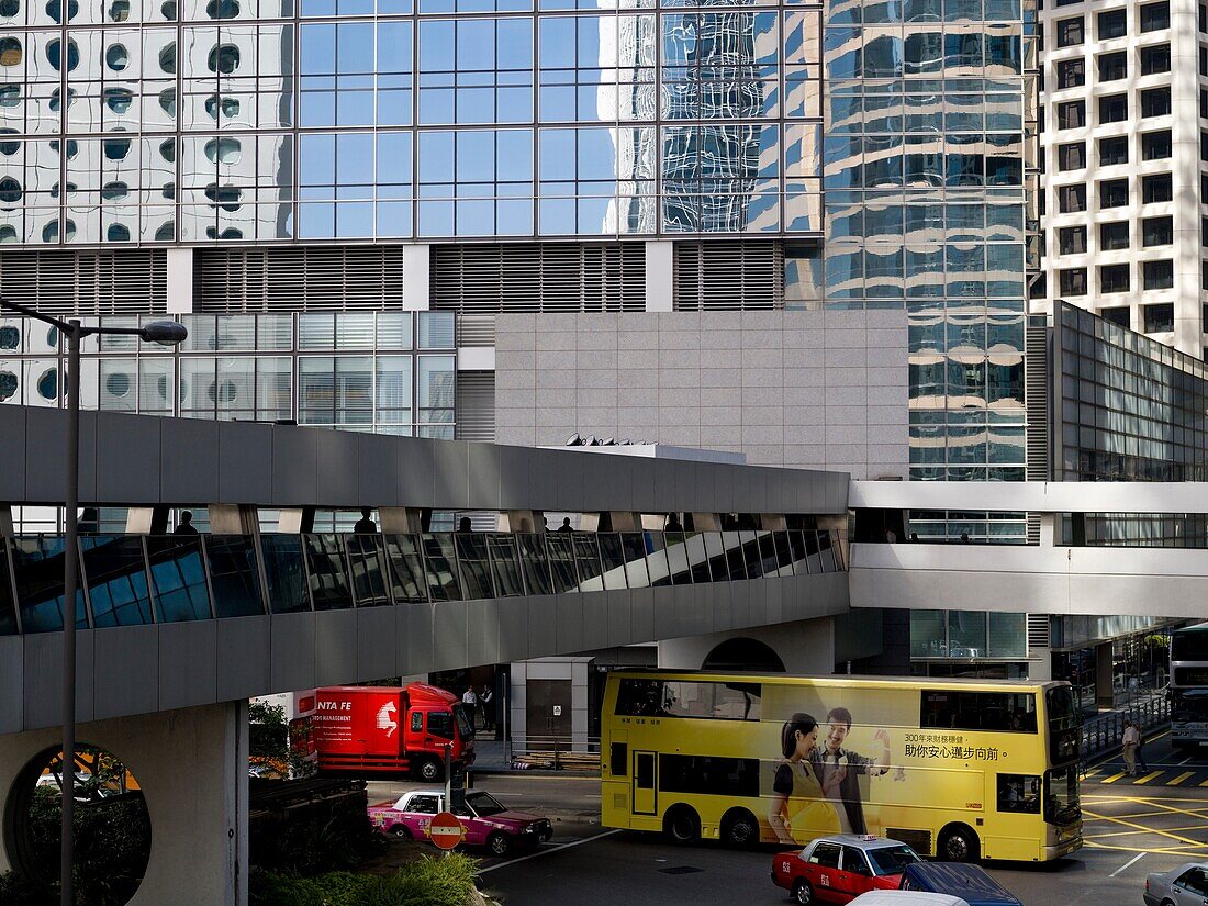 Verkehr im zentralen Bezirk; Hongkong, China