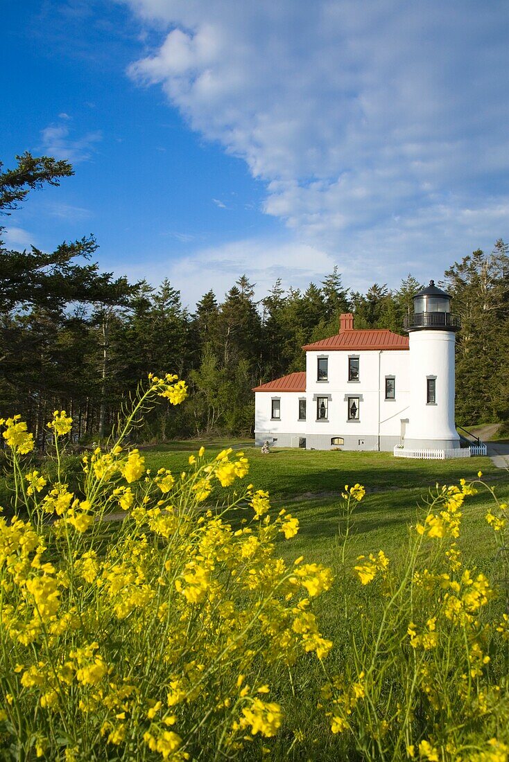 Admiralty Head-Leuchtturm; Coupville, Fort Casey State Park, Whidbey Island, Bundesstaat Washington, USA