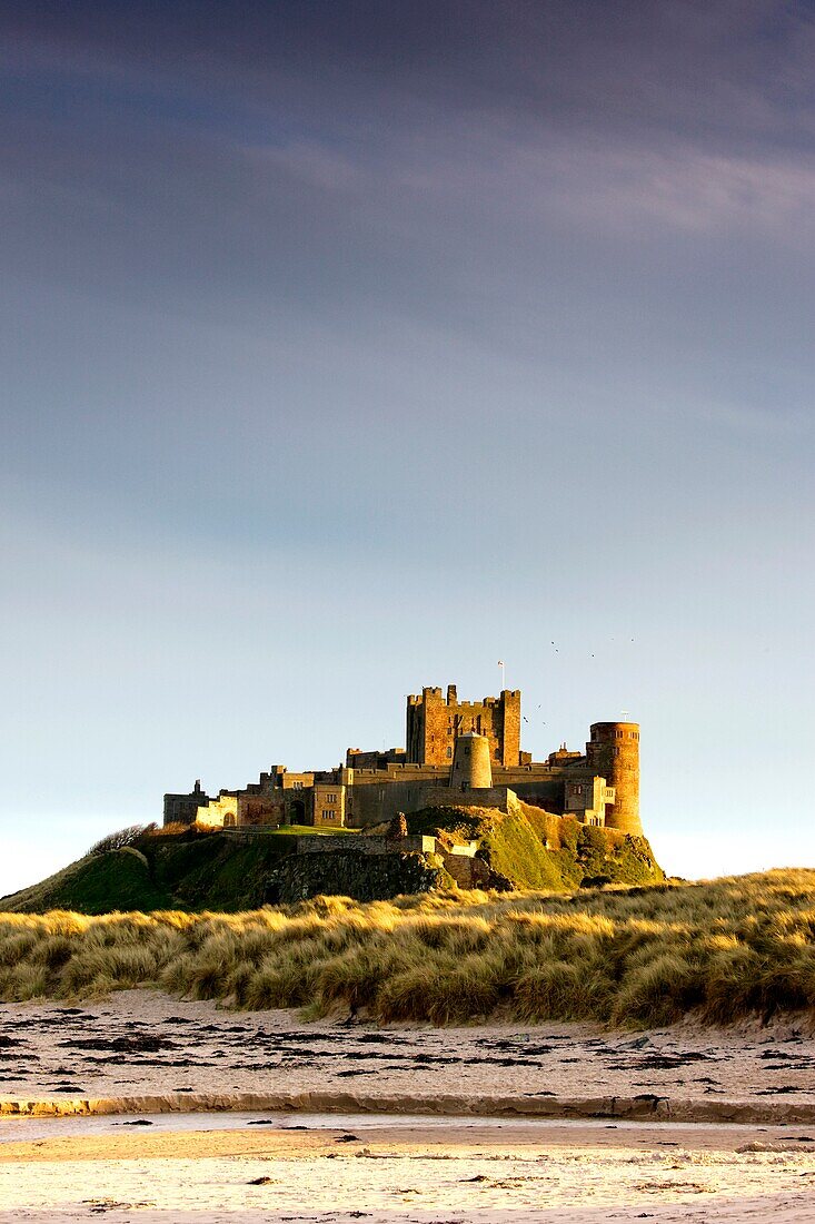 Bamburgh Castle; Bamborough, Northumberland, England, Uk