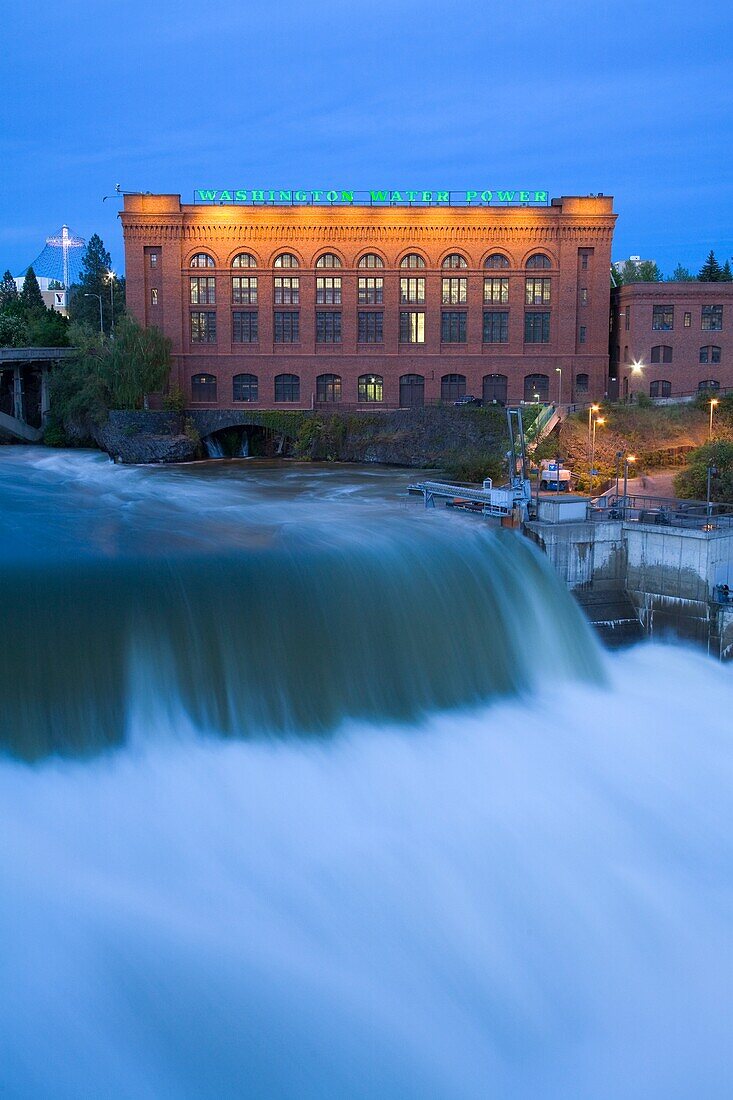 Lower Falls Of Spokane River During Major Food In Riverfront Park; Spokane, Palouse, Washington, Usa