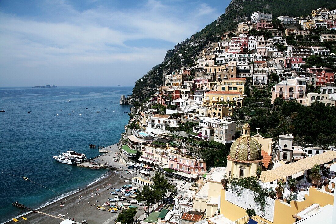 Cathedral Of Our Lady Of The Assumption; Positano, Amalfi Coast, Italy