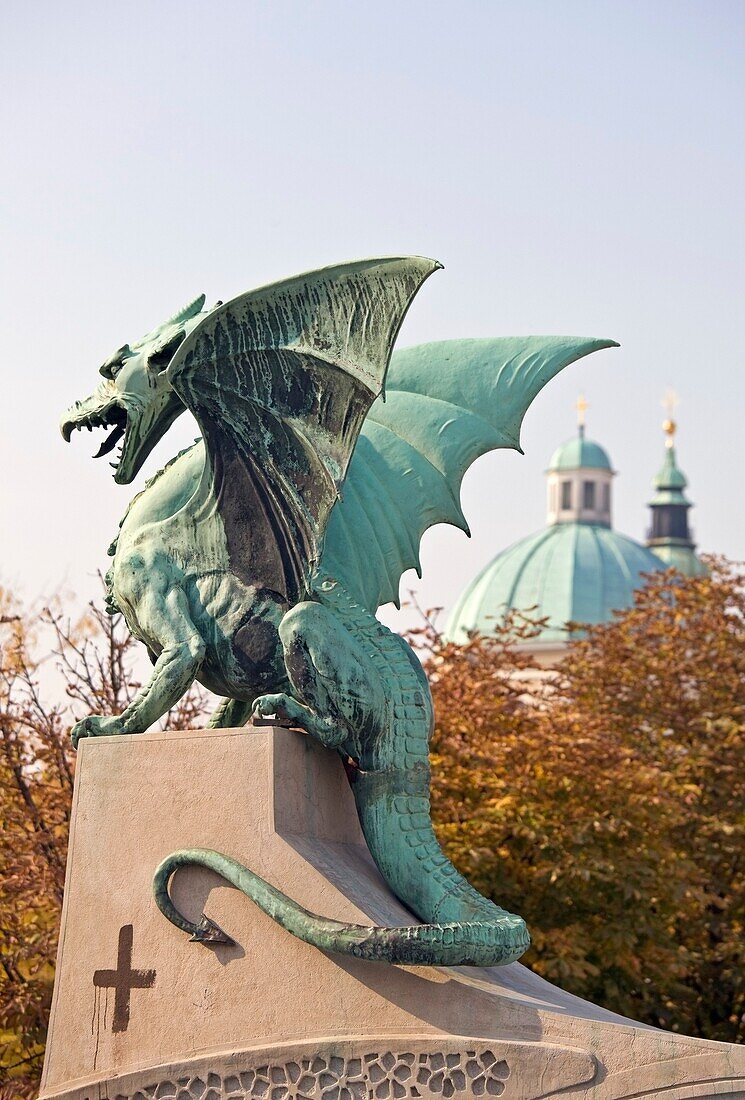 A Large Gargoyle Statue