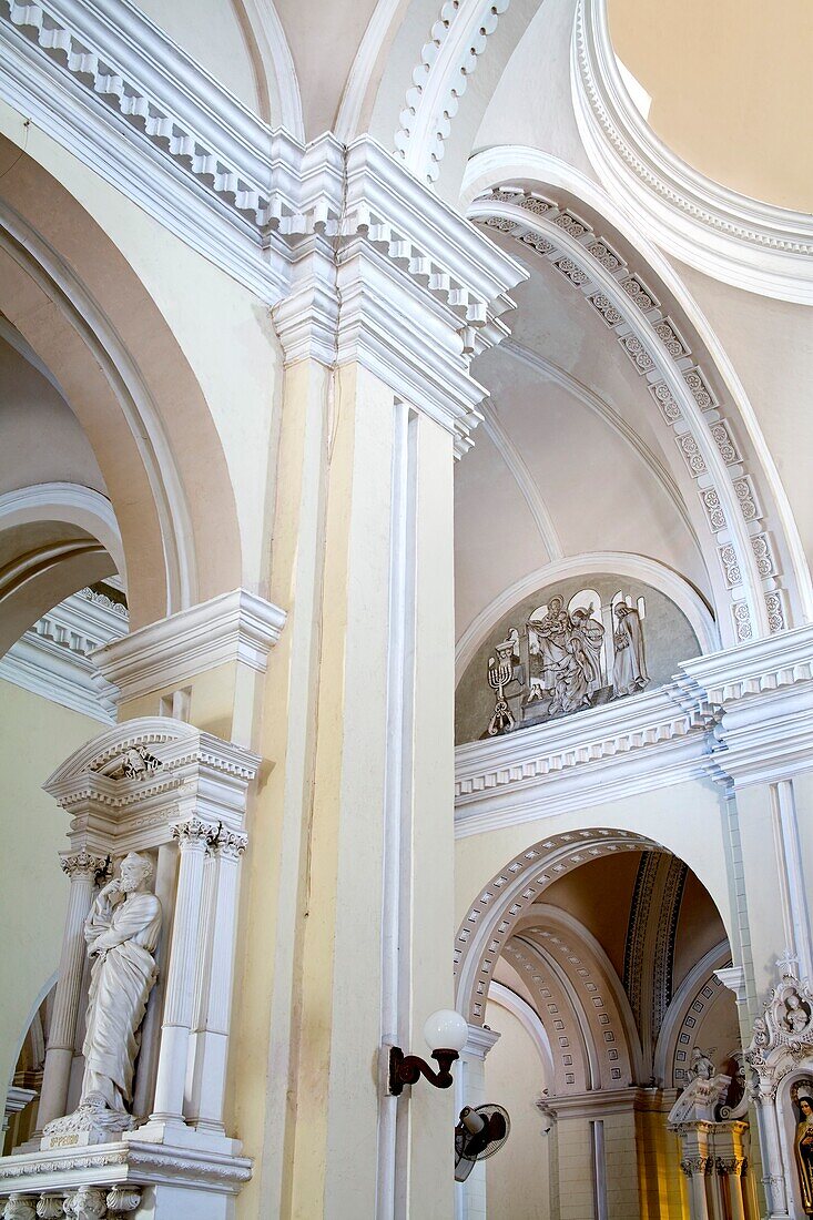 Basilica Cathedral De La Asuncion, Leon, Nicaragua, Central America; Architectural Detail Of Cathedral Interior