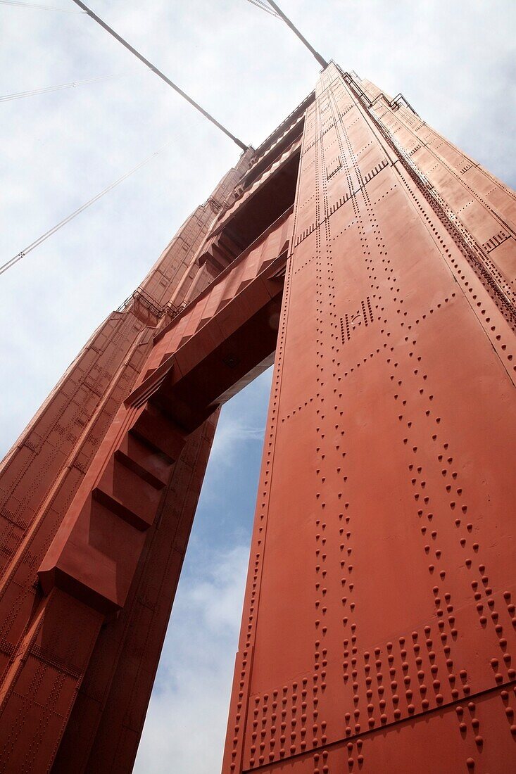 San Francisco, California, Usa; Low Angle View Of Golden Gate Bridge