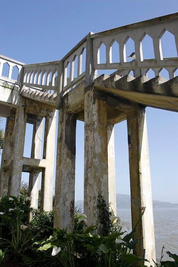 Structure In Golden Gate National Recreation Area; Alcatraz, San Francisco, California, Usa
