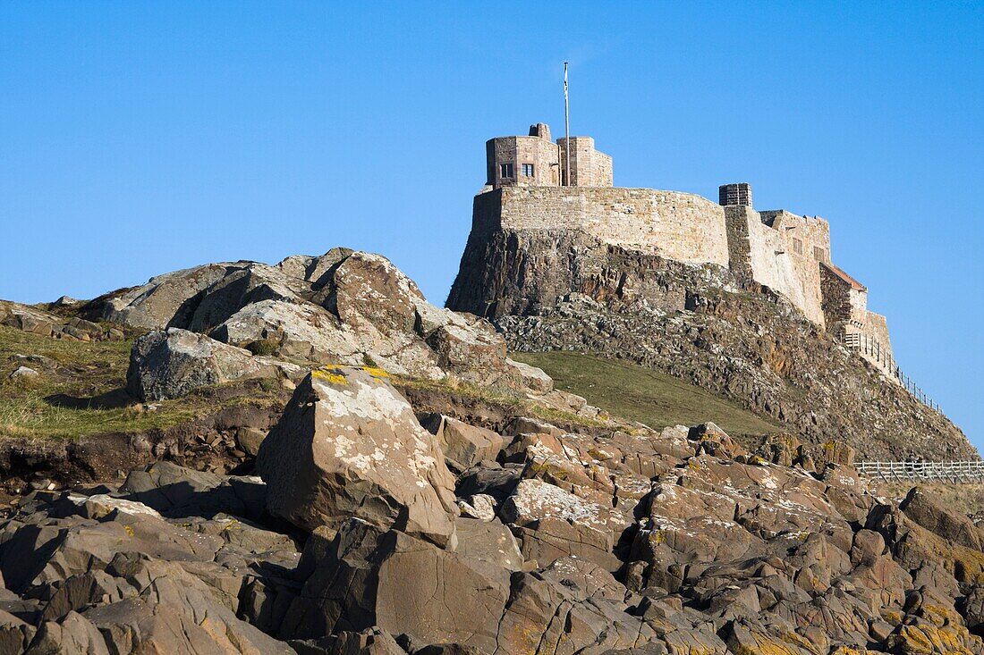 Castle On Cliff; Northumberland, England