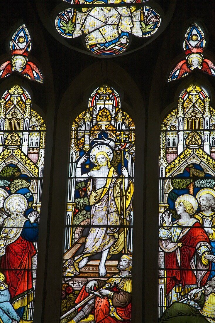 Buntglasfenster, St. James Kirche, Avebury, Wiltshire, England