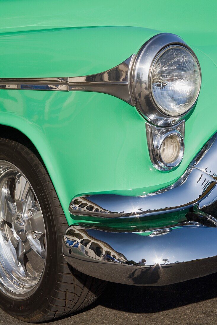 Headlight Of 1953 Oldsmobile, San Bernardino, California, Usa