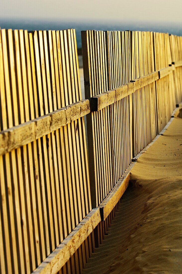 Detail Of Fence On Beach