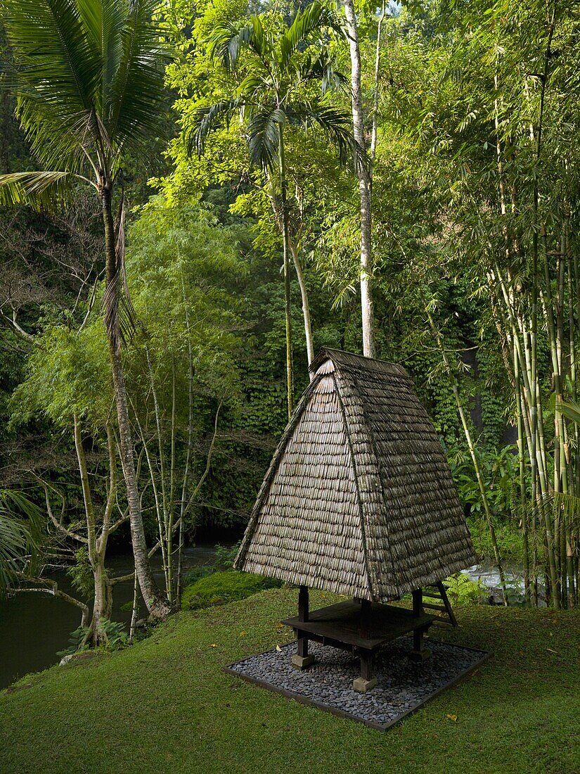 Hütte auf Wanderweg, Bali, Indonesien