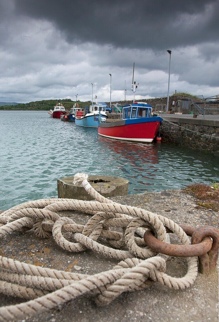 Nautical Rope And Boats; Garlieston, Dumfries And Galloway, Scotland