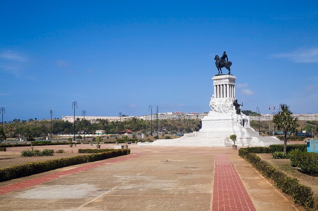 Statue von José Marti zu Pferd, Havanna, Kuba