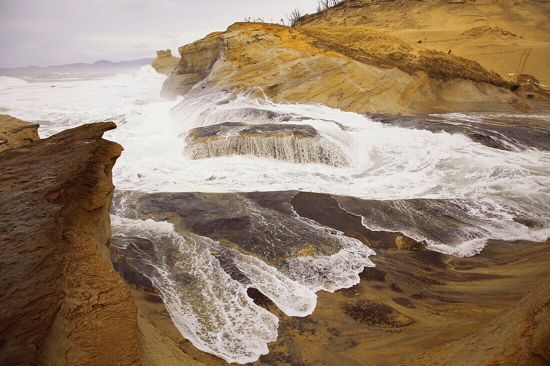 Wave Crashing On Shore; Oregon Coast,Oregon,Usa