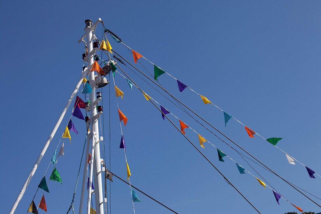 Colorful Flags, Eyemouth, Scottish Borders, Scotland