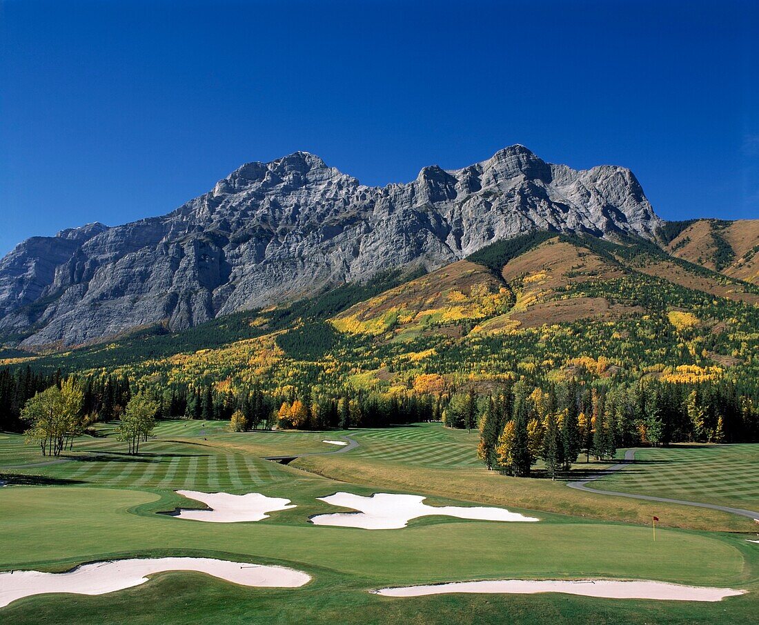 Golfing In The Rocky Mountains; Kananaskis, Alberta, Canada