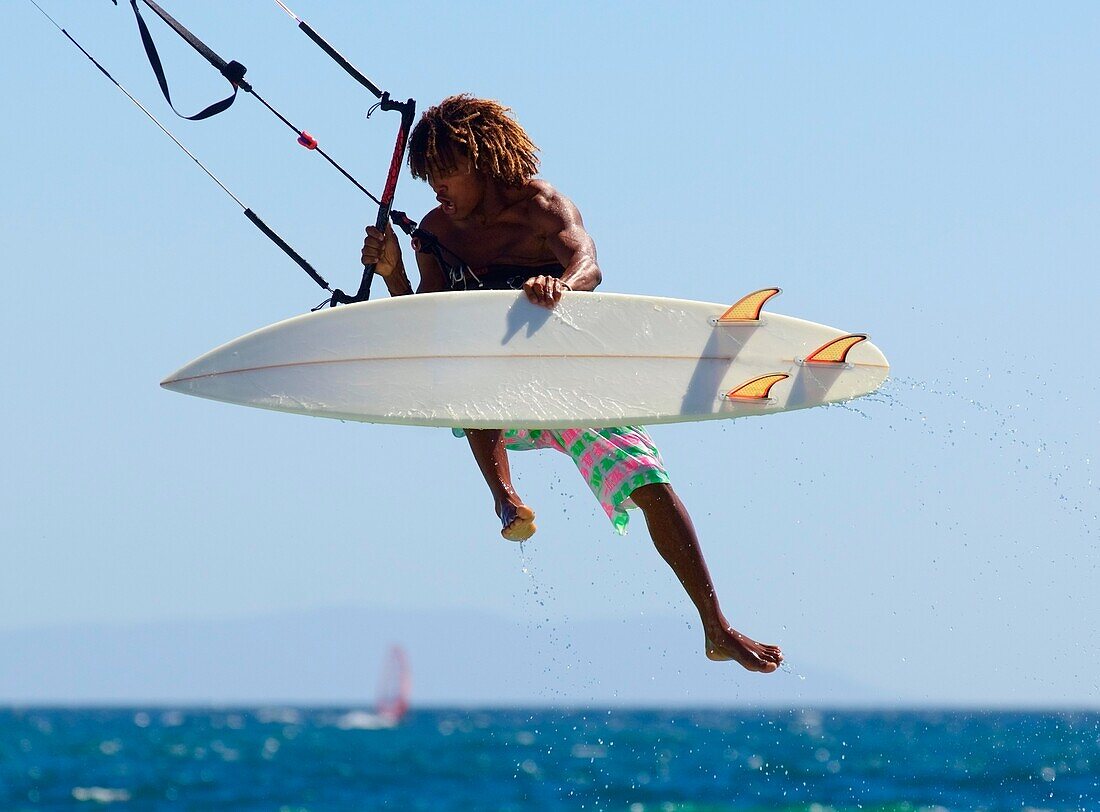 Man Kitesurfing