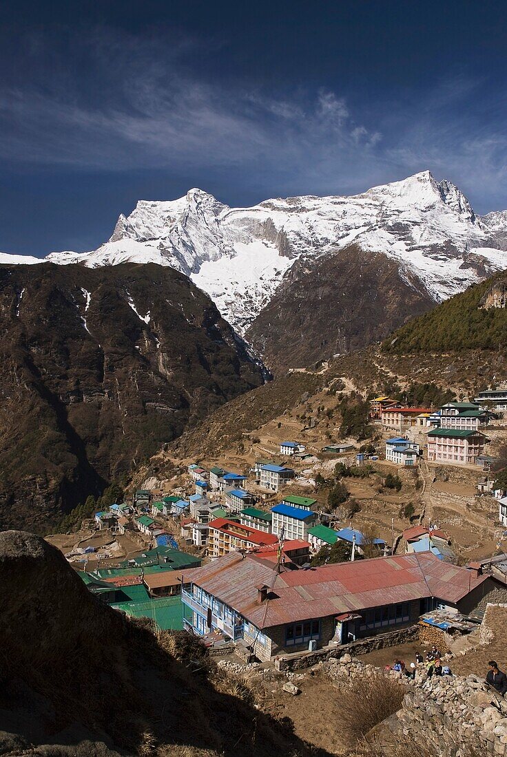 The Town Of Namche Bazaar, Khumbu Region, Nepal