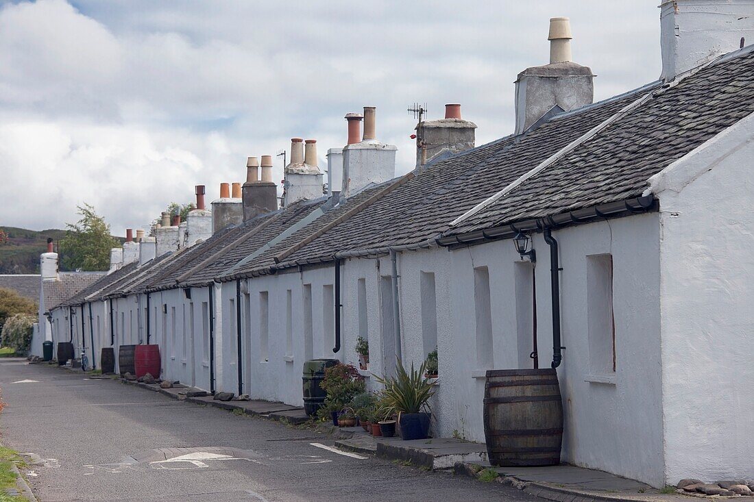 Weiße Häuser, Easdale, Argyll, Schottland