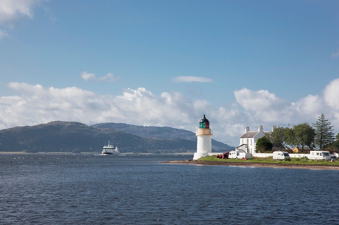 Lighthouse On Shore, Corran, Highland, Scotland