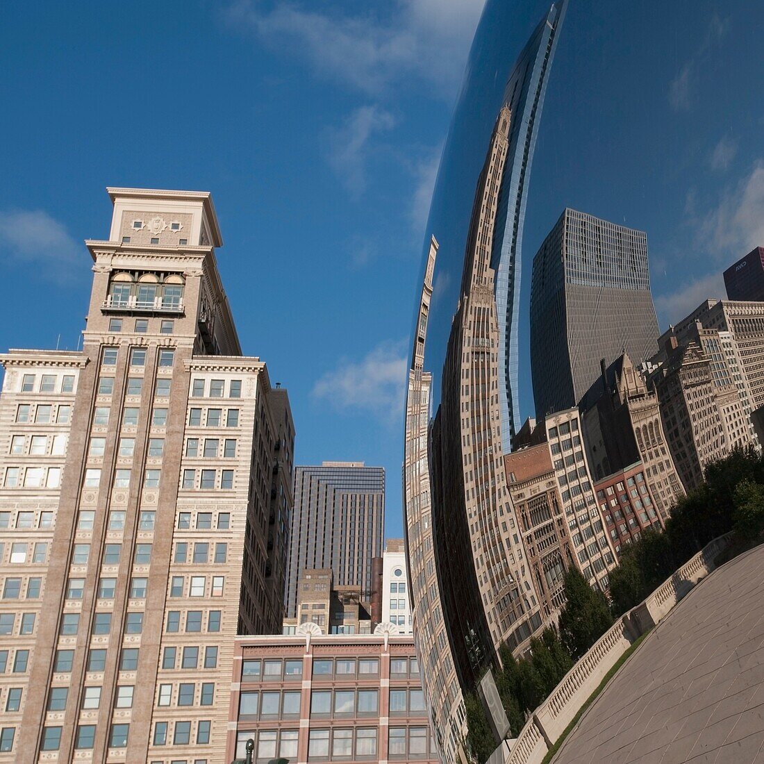 Reflection Of Chicago, Illinois, Usa