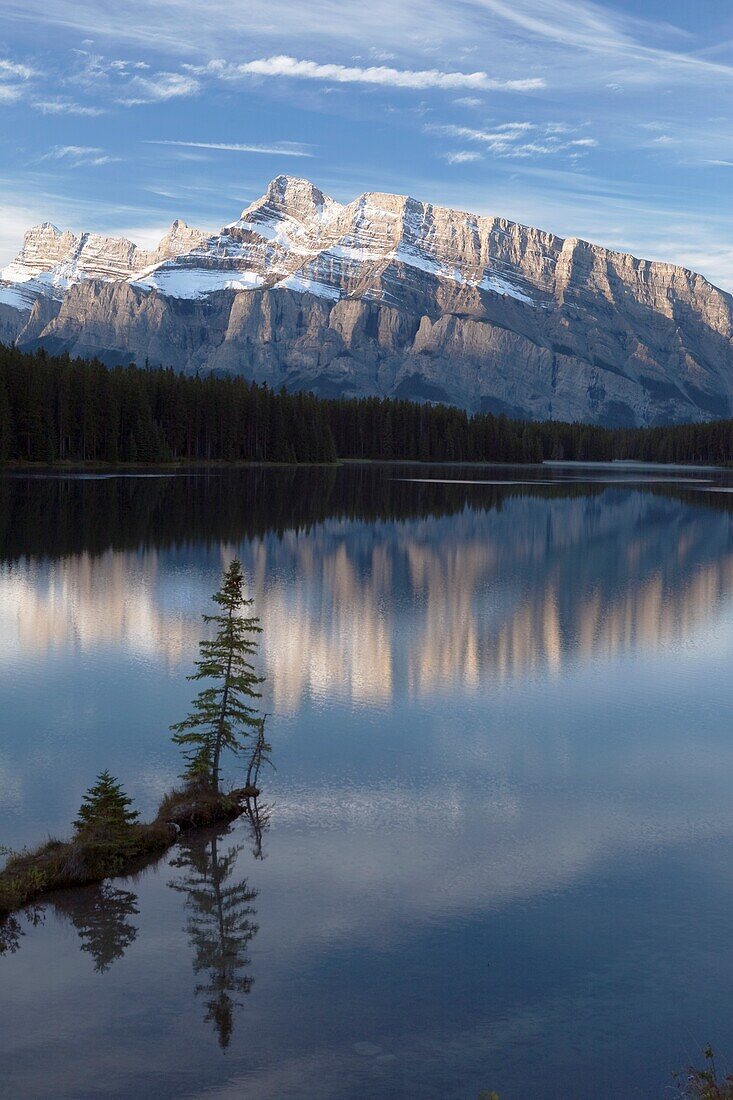 Mount Rundle, Two Jack Lake; Banff National Park, Alberta, Canada