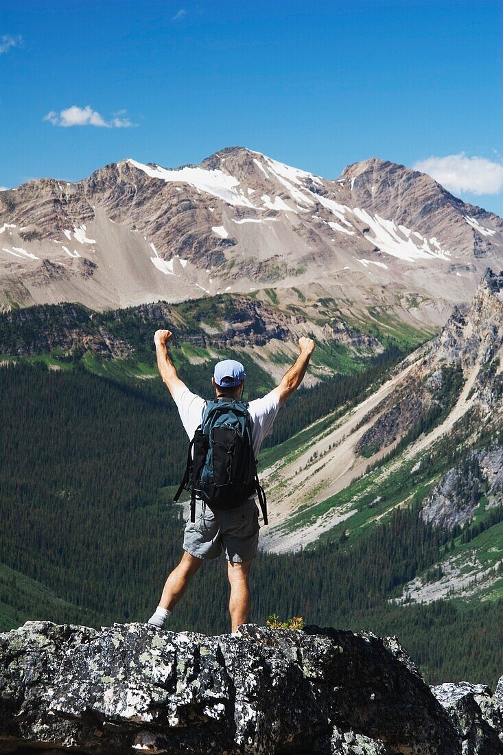 Wanderer auf Berg