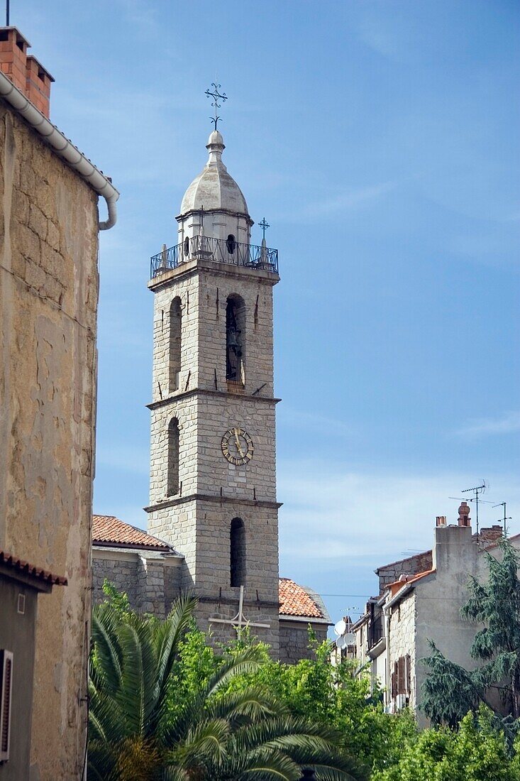 Glockenturm einer Kirche, Bonifacio, Korsika, Frankreich
