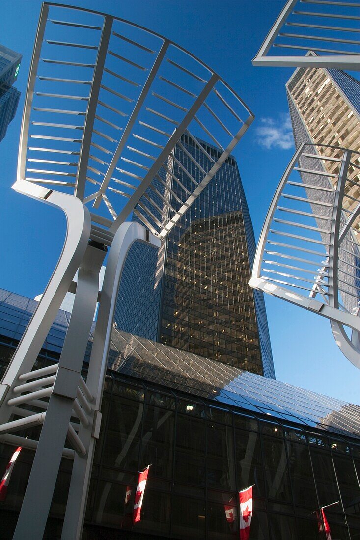 Sculpture And Buildings, Calgary, Alberta, Canada