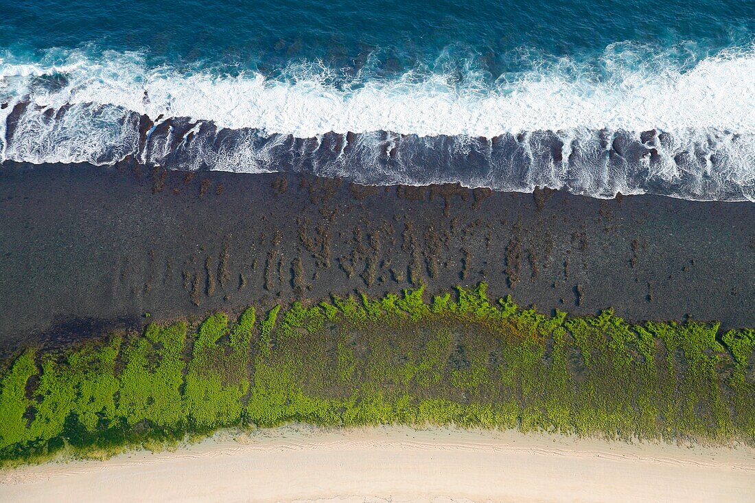 Aerial View Over The Reefs And Beaches Of The Bukit Peninsula Of Bali, Indonesia