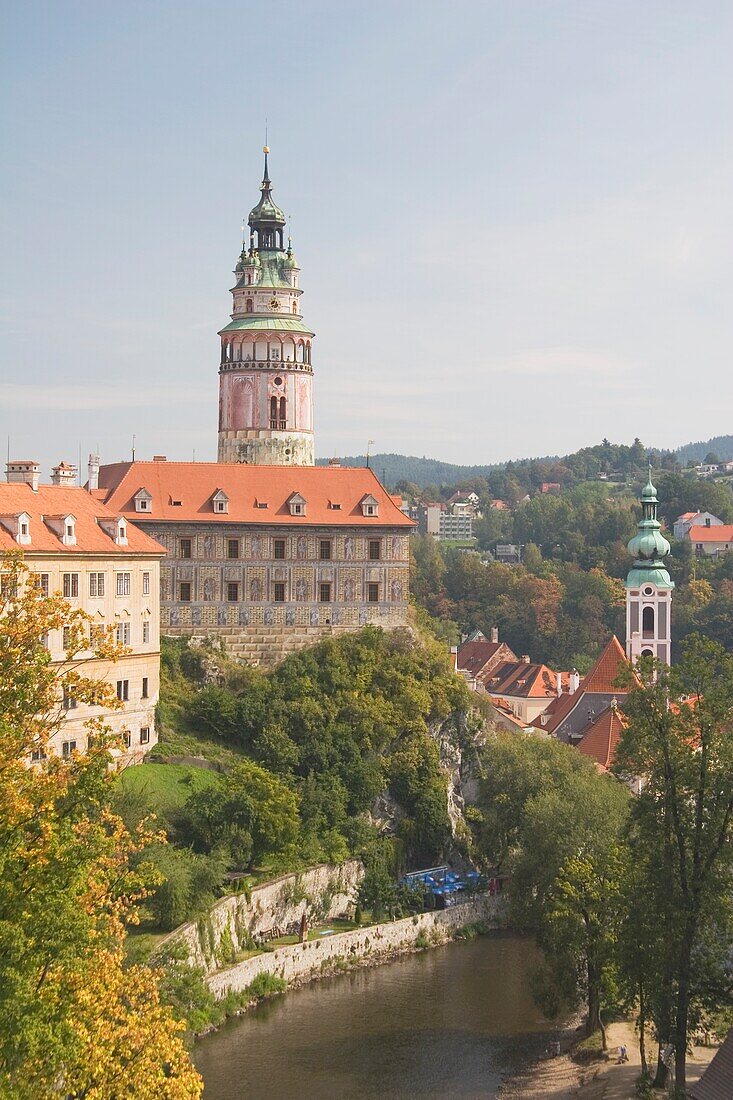 Krumlov Chateau And Vltava River, Cesky Krumlov, Czech Republic