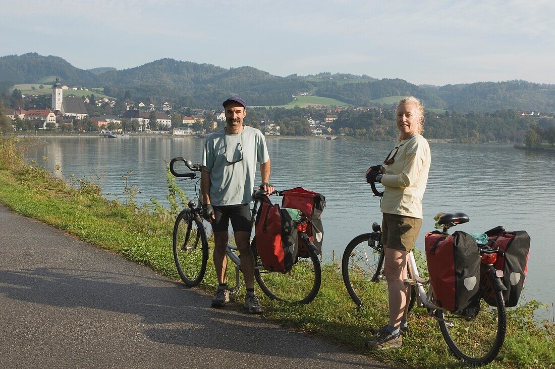 Cyclists, Grein, Austria