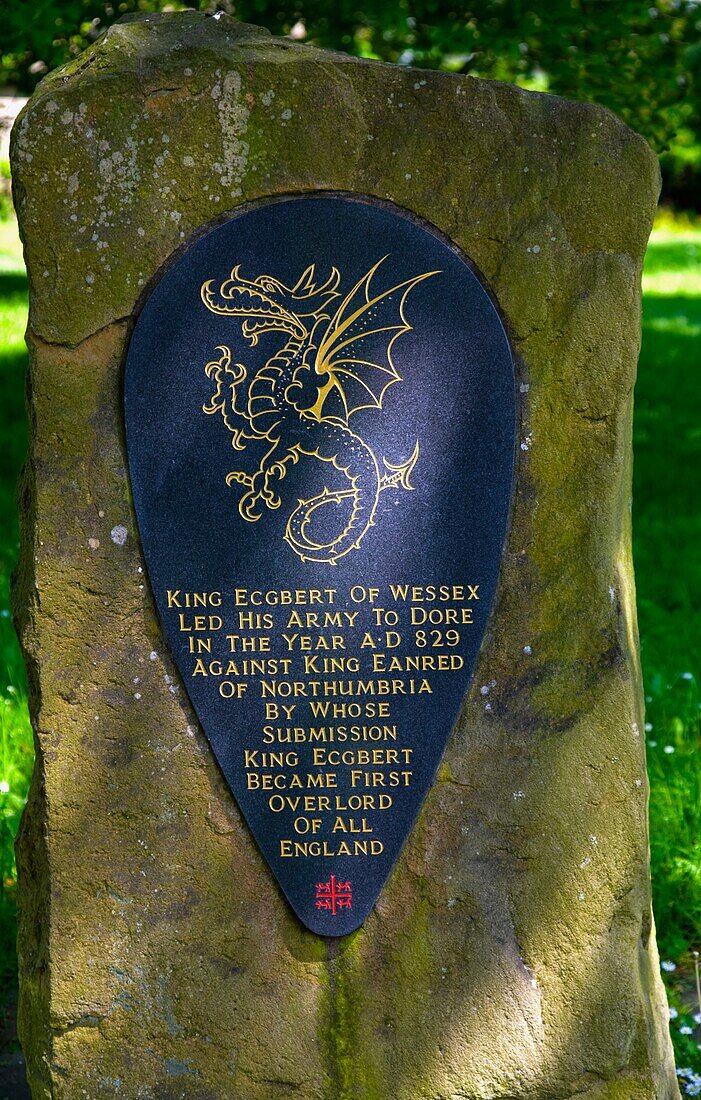 Dore, South Yorkshire, England; Memorial Stone For King Ecgbert