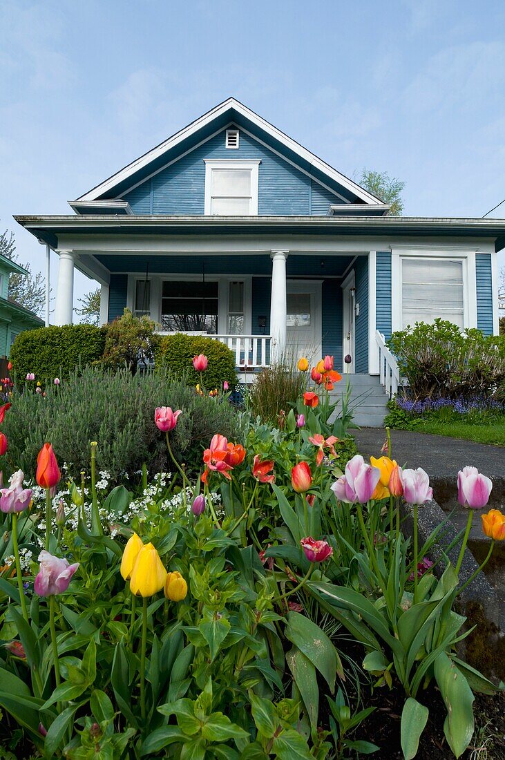 Garten und Hausaußenbereich, Portland, Oregon, Usa