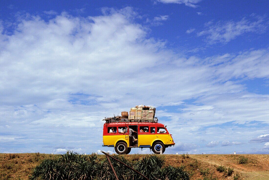 Minibus Driving Along Highway 1