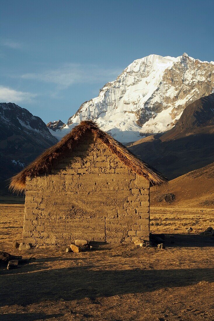 Mud Brick Hut Near Huayna Potosi Peak