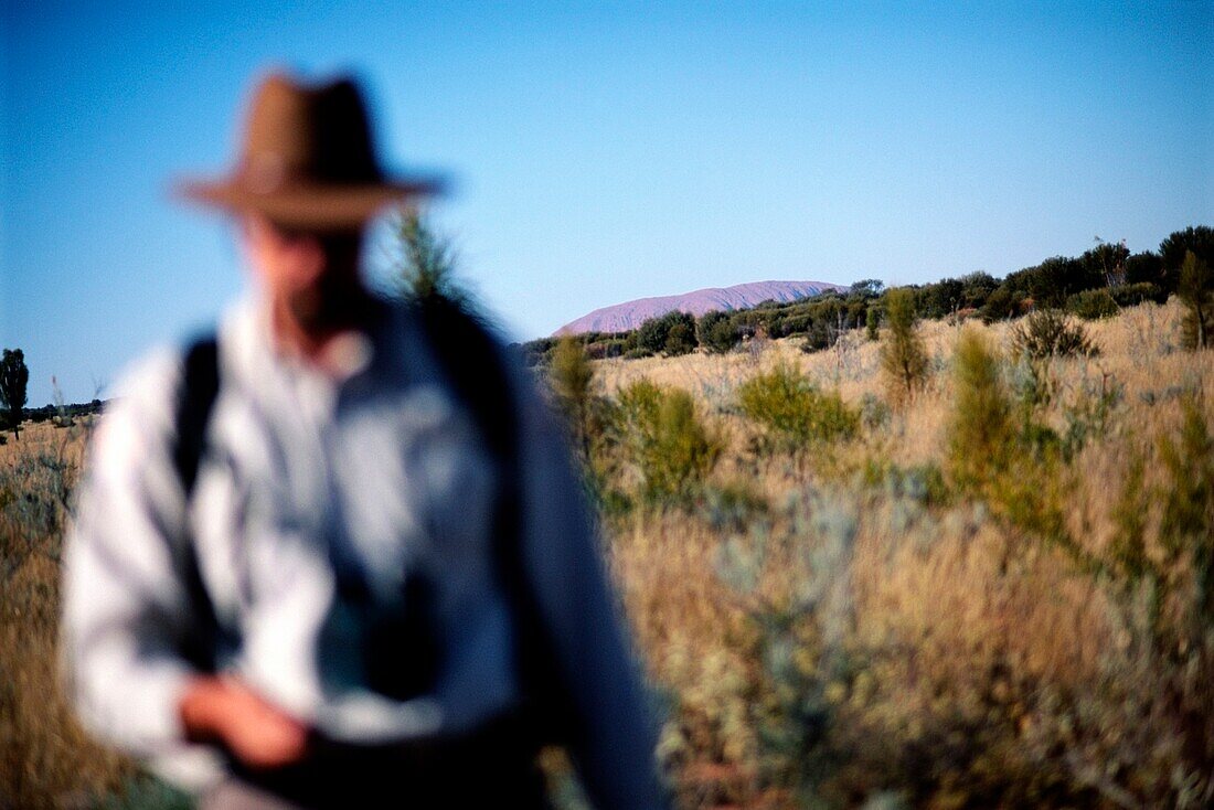 Guide Leading Bush Walk In The Outback